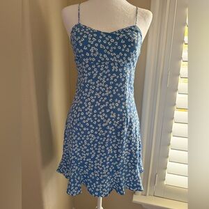 Zara Blue Floral Mini Dress